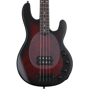 Sterling By Music Man StingRay RAY34PB Dent and Scratch Bass Guitar - Dark Scarlet Burst