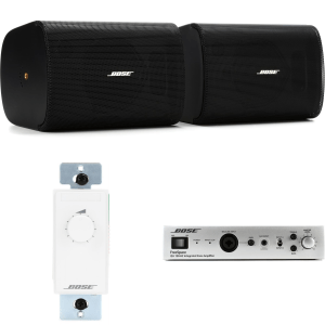 Bose Professional Retail Store Front Commercial Install Bundle with 2 Surface-mount Indoor/Outdoor Loudspeakers