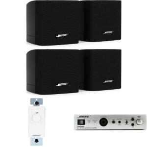 Bose Professional Retail Store Front Commercial Install Bundle with 4 Surface-Mount Satellites Speakers