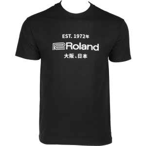 Roland "Est. 1972 Black Kanji" Logo T-shirt - Large, Black