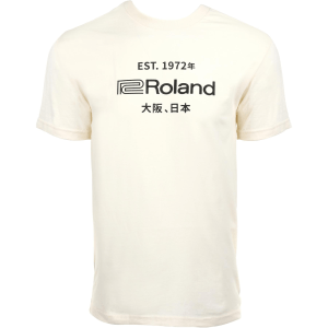 Roland "Est. 1972 Kanji" Logo T-shirt - XXXL, Cream