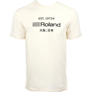 Roland "Est. 1972 Kanji" Logo T-shirt - Small, Cream
