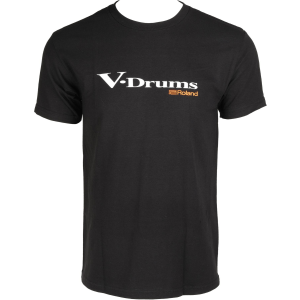 Roland V-Drums Logo T-shirt - Black, Large