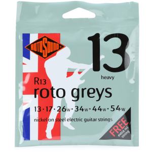 Rotosound R13 Roto Greys Nickel On Steel Electric Guitar Strings - .013-.054 Heavy