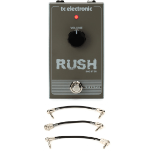 TC Electronic Rush Booster Pedal with Patch Cables