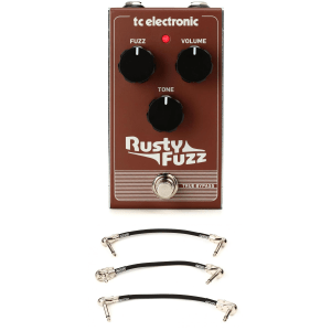 TC Electronic Rusty Fuzz Pedal with Patch Cables