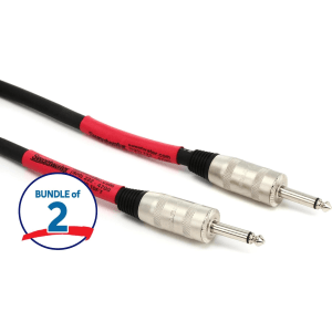 Pro Co S12 Speaker Cable - 1/4 inch TS Jumbo to 1/4 inch Jumbo - 10 foot (2-pack)