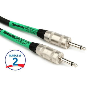 Pro Co S12 Speaker Cable - 1/4 inch TS Jumbo to 1/4 inch TS Jumbo - 25 foot (2-pack)