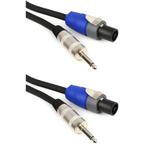 Pro Co S12NQ Speaker Cable - speakON to 1/4-inch TS Jumbo - 10 foot (2-pack)