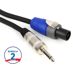 Pro Co S14NQ Speaker Cable - speakON to 1/4 inch TS - 50 foot (2-pack)