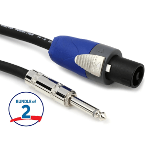 Pro Co S16NQ Speaker Cable - speakON to 1/4-inch TS - 25 foot (2-pack)
