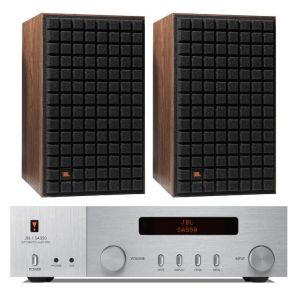JBL Lifestyle SA550 Classic Integrated Stereo Amplifier and L52 Classic 5.25-inch Passive 2-way Bookshelf Loudspeakers (Pair) - Black