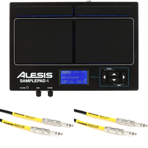 Alesis SamplePad 4 Compact Percussion Pad and Cables