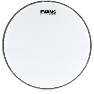 Evans Hybrid White Marching Drumhead - 14 inch
