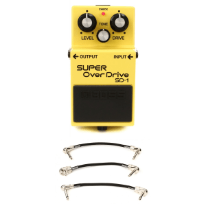 Boss SD-1 Super Overdrive Pedal with Patch Cables