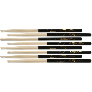 Zildjian Hickory Dip Series 4 for 3 Drumstick Pack - 5A - Wood Tip - Black
