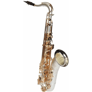 Sax Dakota SDT-XL-210 XL Series Tenor Saxophone - Satin Silver with Gold-plated Keys