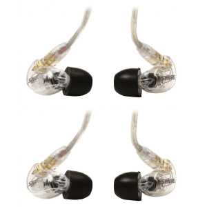 Shure SE215-CL Sound-isolating Earphones - 2-pack, Clear