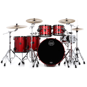 Mapex Saturn Evolution Workhorse 5-piece Shell Pack - Maple & Walnut - Tuscan Red