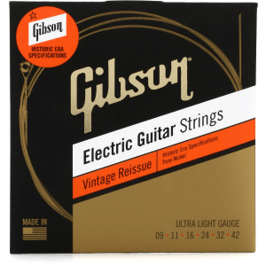 Gibson Accessories SEG-HVR9 Vintage Reissue Electric Guitar Strings - .009-.042 Ultra Light