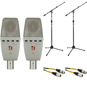 sE Electronics T2 Matched Pair Bundle with Stands and Cables