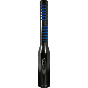 Royer SF-24V 25th-anniversary Stereo Tube Ribbon Microphone - Black Eclipse, Blue Screen