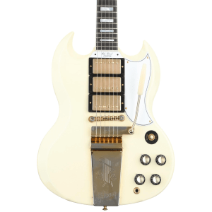 Gibson Custom 1963 Les Paul SG Custom Reissue 3-Pickup with Maestro Electric Guitar - Murphy Lab Ultra Light Aged Classic White