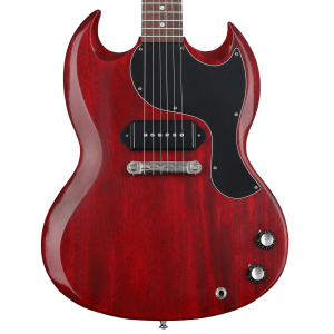 Gibson Custom 1963 SG Junior Reissue Lightning Bar VOS Electric Guitar - Cherry Red
