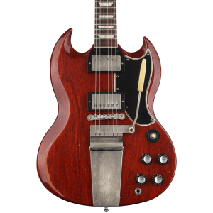 Gibson Custom 1964 SG Standard Reissue with Maestro Vibrola Electric Guitar - Murphy Lab Heavy Aged Faded Cherry