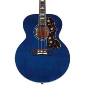 Gibson Acoustic SJ-200 Quilt Acoustic-electric Guitar - Viper Blue, Sweetwater Exclusive