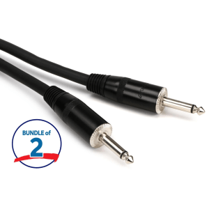 Hosa SKJ-4100 Pro Speaker Cable (2 Pack) - 1/4 inch TS to 1/4 inch TS - 100 foot