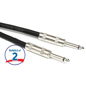 Hosa SKJ-6100 Speaker Cable (2 Pack) - 1/4 inch TS to 1/4 inch TS - 100 foot