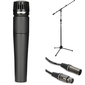Shure SM57 Cardioid Dynamic Instrument Microphone with Deluxe Stand and Cable