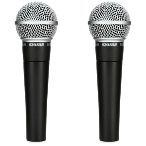 Shure SM58 Cardioid Dynamic Vocal Microphone (2-Pack)