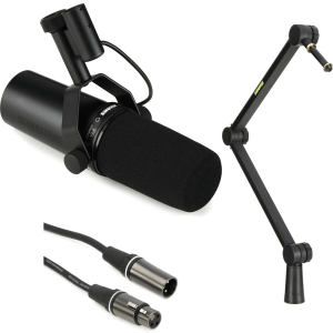 Shure SM7dB Active Dynamic Microphone with Desktop Mic Boom Stand