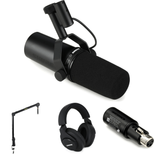 Shure SM7dB Active Dynamic Microphone and SRH440A Headphones USB Broadcast Bundle