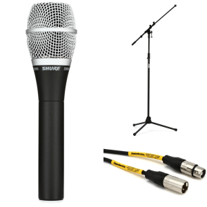 Shure SM86 Cardioid Condenser Handheld Microphone Bundle with Stand and Cable