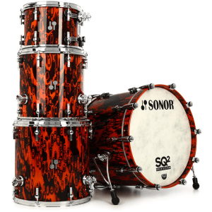Sonor SQ2 Maple 4-piece Shell Pack - Orange Tribal High Gloss