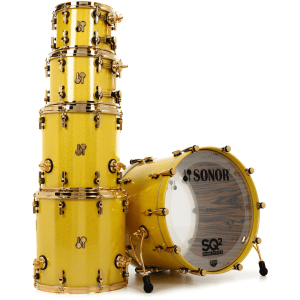 Sonor SQ2 Maple 5-piece Shell Pack - Yellow Sparkle Semi-Gloss