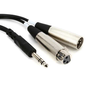 Hosa SRC-203 Insert Cable - 1/4 inch TRS Male to XLR Male/Female - 9 foot