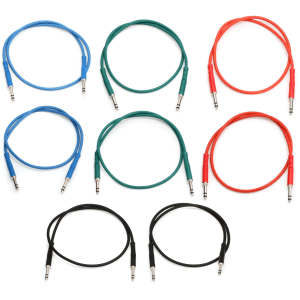 StageMASTER STT-2-8PK TT Patch Cable 8-pack - 2 foot (Assorted Colors)