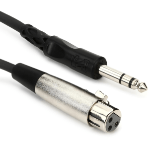 Hosa STX-110F XLR Socket to 1/4 inch TRS Plug Cable - 10 Feet
