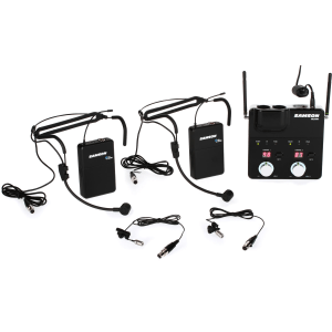 Samson Concert 288m Presentation Dual-Channel Wireless System with LM7 Laveliers and HS5 Headsets - K Band
