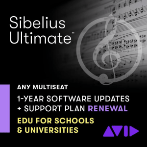 Avid 1-year Software Updates + Support RENEWAL for Sibelius | Ultimate Multiuser Site License (per seat - 5-seat min.)