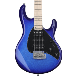 Ernie Ball Music Man Silhouette HSH Trem Electric Guitar - Pacific Blue Sparkle, Sweetwater Exclusive