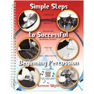 K. Wylie Simple Steps to Successful Beginning Percussion Book