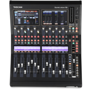 TASCAM Sonicview 16XP 44-channel Digital Mixer, 16-fader Digital Live Sound Mixer and Integrated Recorder
