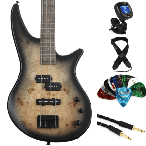 Jackson JS Series Spectra JS2P IV Electric Bass Essentials Bundle - Black Burst