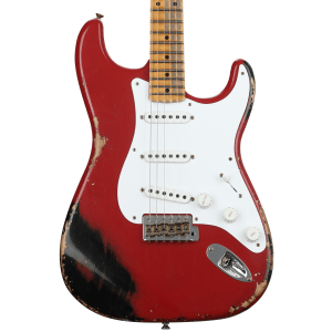 Fender Custom Shop LTD 70th-anniversary '54 Stratocaster Heavy Relic Electric Guitar - Dakota Red Over Black