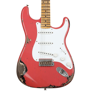 Fender Custom Shop LTD 70th-anniversary '54 Stratocaster Heavy Relic Electric Guitar - Fiesta Red over Black
